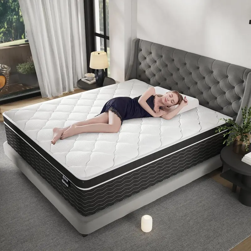 10-Inch Hybrid Mattress in a Box – Medium-Plush Support Layer for Side, Back & Stomach Sleepers