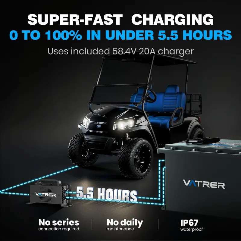 48V 105Ah Smart Lithium-Ion Battery Pack – Touchscreen BMS, Bluetooth App Control & Real-Time Monitoring
