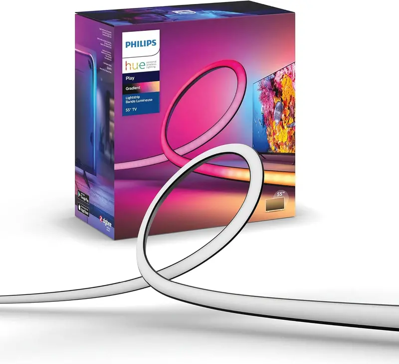 65-Inch Smart RGB LED TV Backlight Strip with Music Sync, Flowing Color Modes, and Low-Latency Game Mode 2