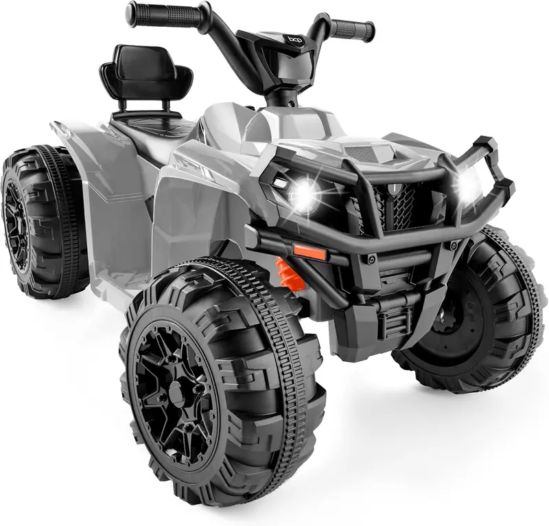 Best Choice Products 12V Kids Electric ATV Quad – Bluetooth Audio, LED Headlights, Treaded Tires & 2.4 mph Max Speed 2