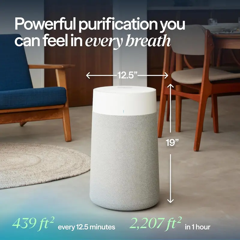 Blueair Blue Pure 311i Max Smart Air Purifier – HEPASilent Technology, Covers Up to 1,858 sq ft/hr, Targets Allergens, Smoke & Viruses 2