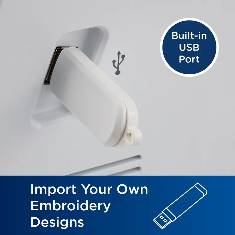Brother PE800 Embroidery Machine – Computerized Design System with 5"×7" Hoop, 138 Built-in Patterns, USB Connectivity & LCD Screen 2