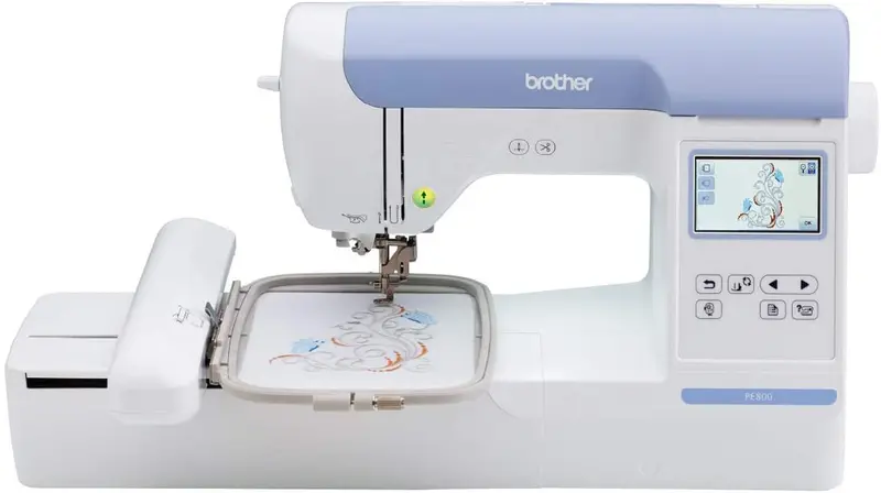 Brother PE800 Embroidery Machine – Computerized Sewing System with 138 Designs & 5" x 7" Hoop