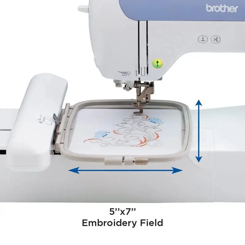 Brother SE600 Computerized Sewing and Embroidery Machine – 5" x 7" Hoop Area, Touchscreen LCD Interface