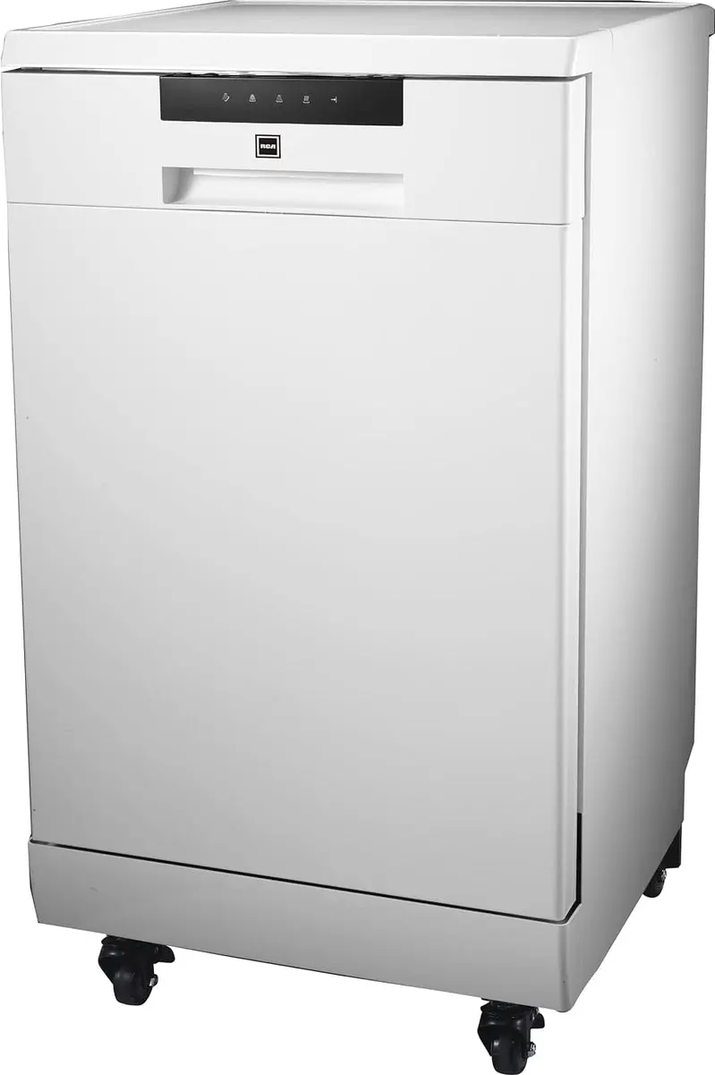 Compact Countertop Dishwasher – 18-Inch White Portable Unit, 8-Place Setting Capacity
