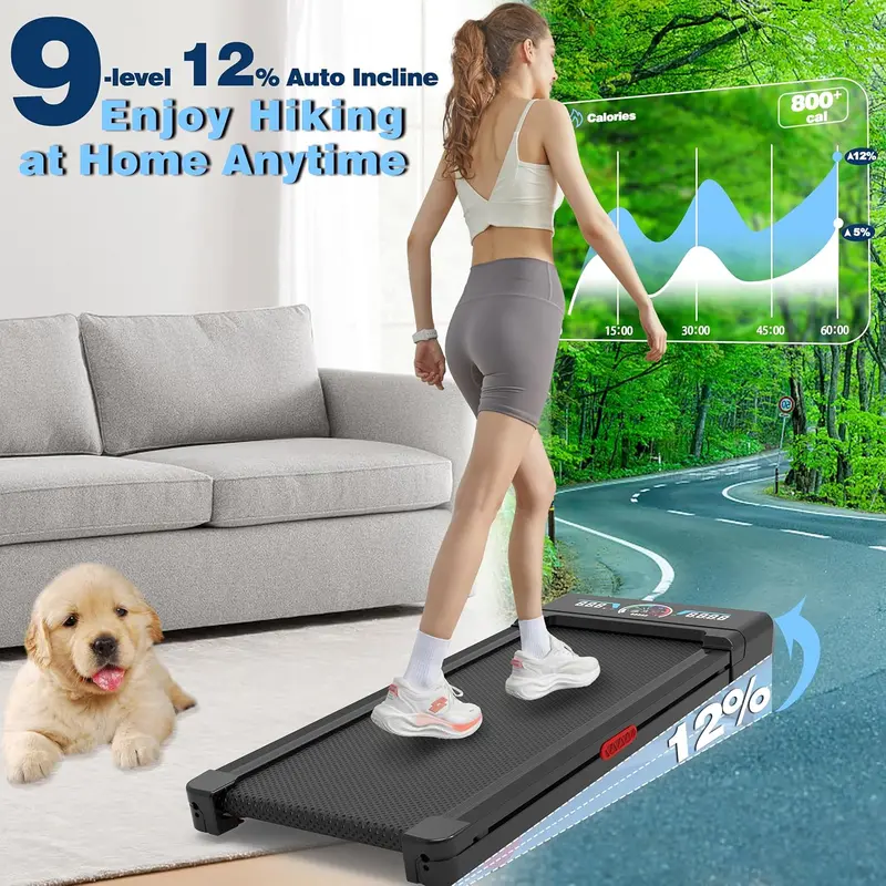 Compact Folding Treadmill for Home Use – Mountaineering-Inspired Design with LED Display & Bluetooth Audio 2