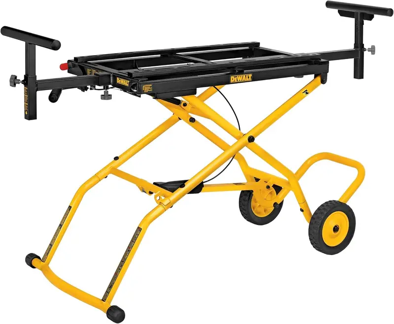 DEWALT DWX726 Miter Saw Stand – Adjustable Height with Rolling Mobility Wheels