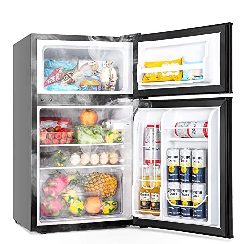 Euhomy 3.2 Cu Ft Space-Saving Mini Fridge with Freezer – Quiet Operation