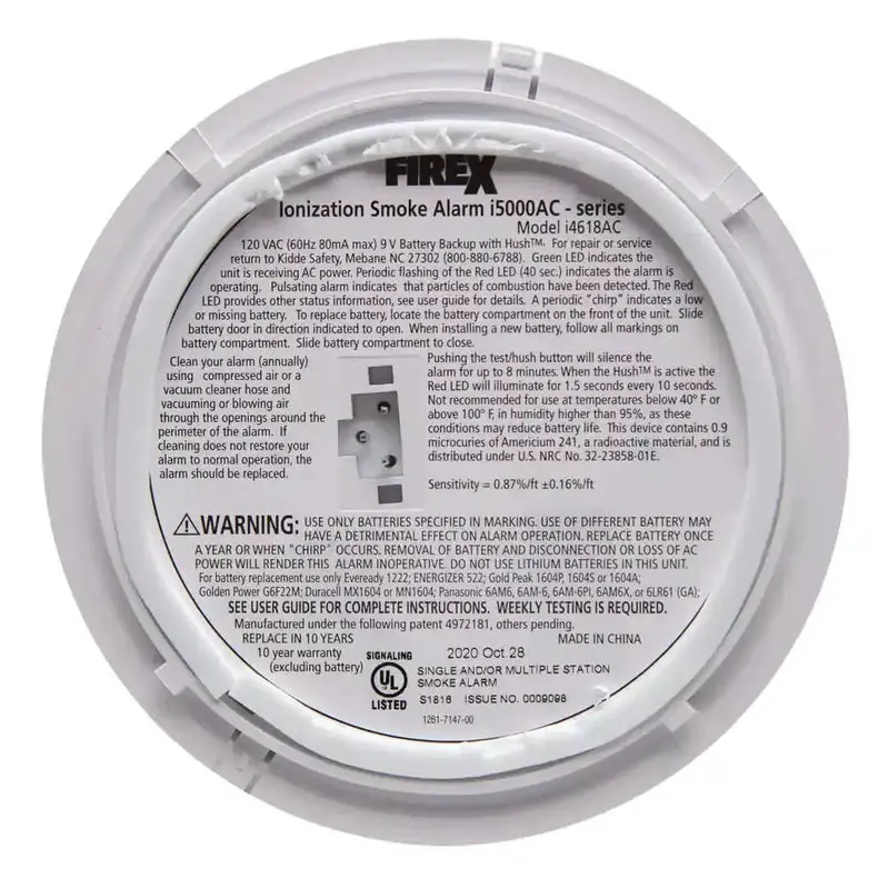 Firex Ionization Smoke Detector Pack – Hardwired 4-Unit Set for Reliable Home Safety