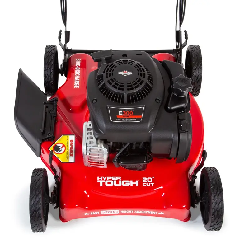 Hyper Tough 20-Inch Gas Push Lawn Mower with 125cc Briggs & Stratton Engine — Prime-and-Pull Start, Adjustable 5-Position Cutting Height