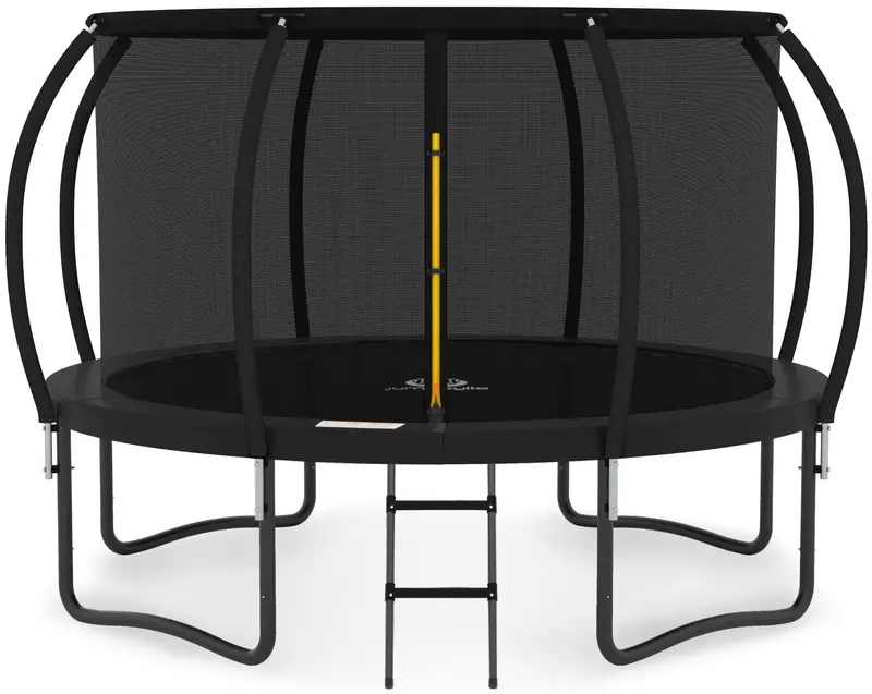 JUMPZYLLA 8-Foot Round Outdoor Trampoline with Enclosed Safety Net – Kid-Friendly Design