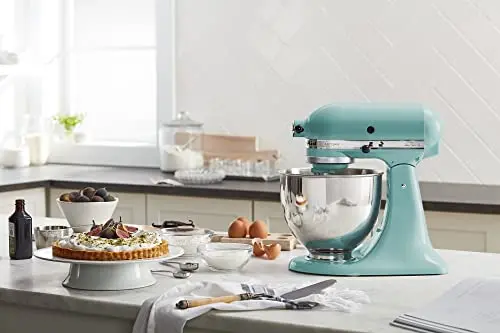 KitchenAid Artisan Stand Mixer – 5-Quart Tilt-Head Unit with Detachable Pouring Shield for Clean Operation