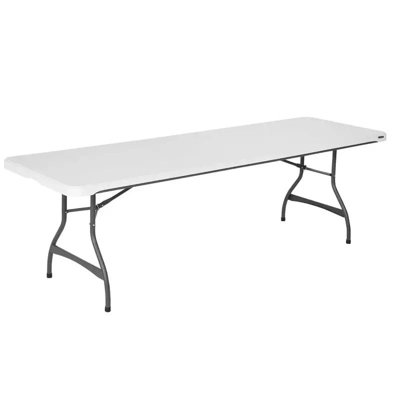 Lifetime 8-Foot Commercial Stacking Folding Tables — Set of Four Heavy-Duty Units