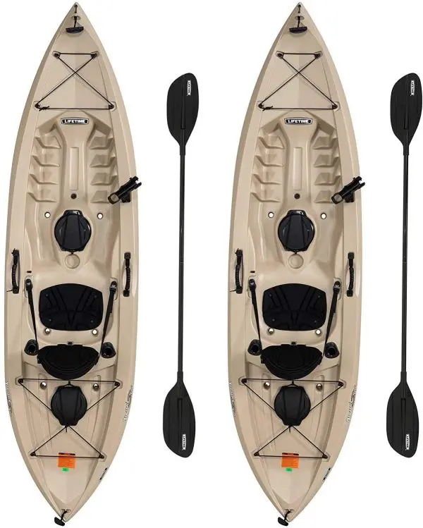 Lifetime Tamarack Angler 100 Two-Person Fishing Kayak – Includes Dual Paddles, Stable Design (Model 90806)