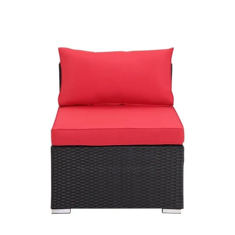 Moshannon All-Weather Wicker Outdoor Seating – 6-Person Set with Premium Cushions