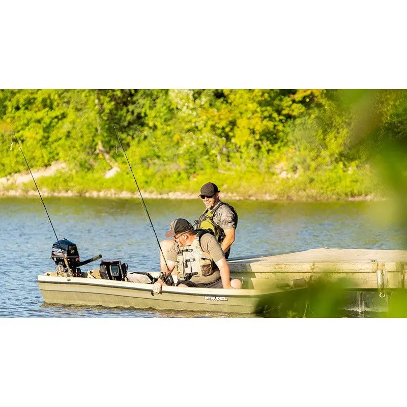 Pelican Intruder 12 ft Jon Boat – Lightweight Aluminum Fishing Vessel Featuring Flat Deck Layout