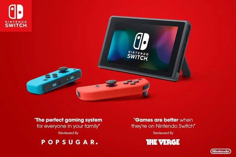 Refurbished Neon Red and Blue Joy-Con Controllers — Compatible with Nintendo Switch Systems