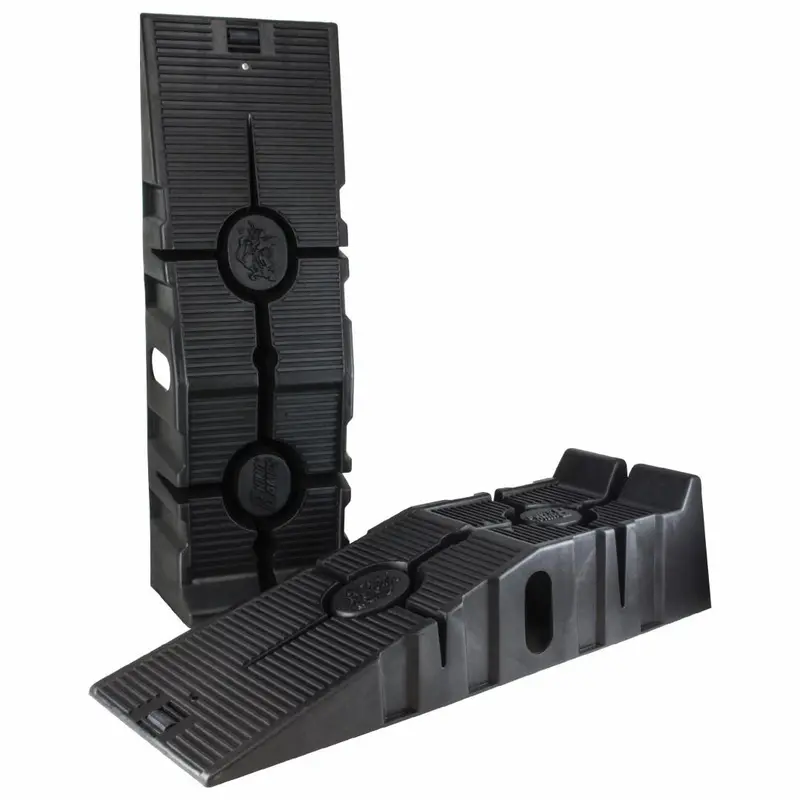 RhinoGear RhinoRamps Vehicle Lift Ramps – Low-Profile Set Rated for 12,000 lbs Gross Vehicle Weight