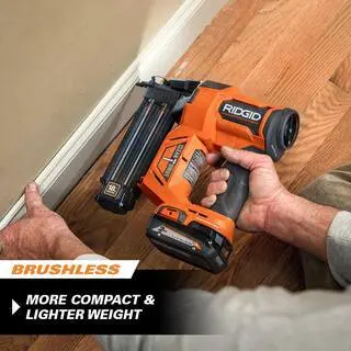 RIDGID 18V Cordless Brad and Finish Nailer Combo Kit – Brushless System