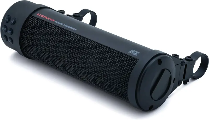Road Thunder Waterproof Bluetooth Sound Bar – 300W Satin Black Handlebar Speaker for Motorcycles