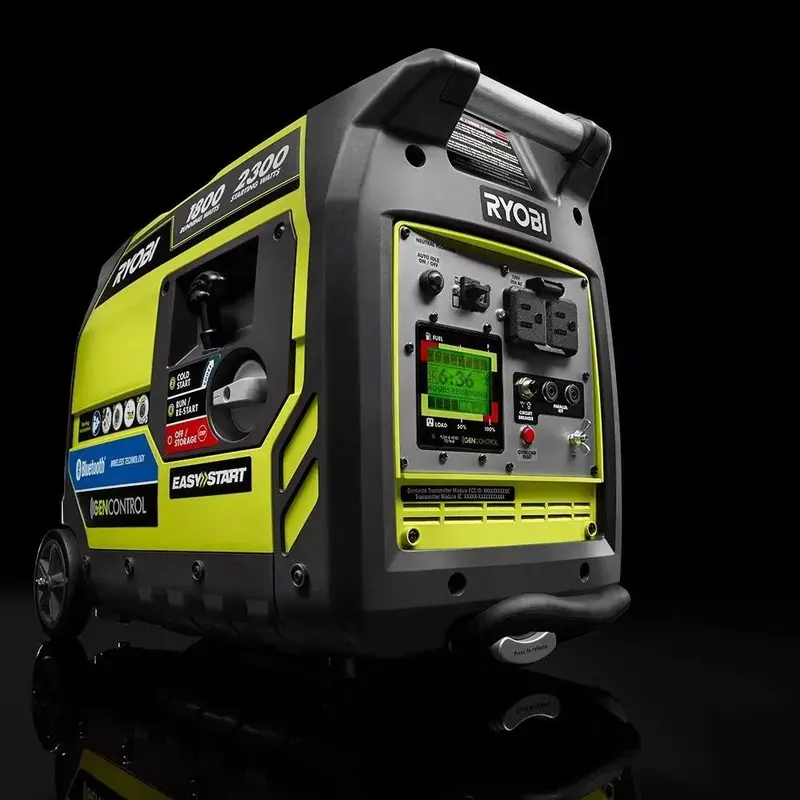 Ryobi 2300W Bluetooth Inverter Generator – Ultra-Quiet, Portable, CARB-Compliant Gas-Powered Unit 2