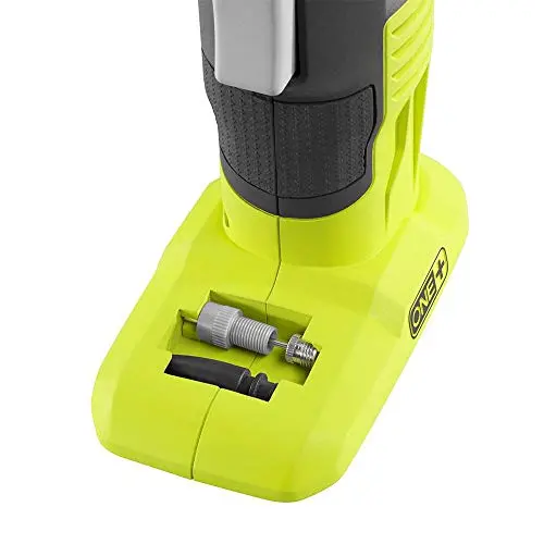 RYOBI ONE+ 18V Cordless Air Inflator — Digital Pressure Readout, Compact Tire Inflation Tool Powered by Lithium-Ion Battery
