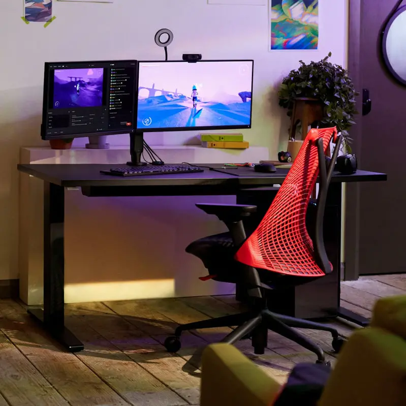 Sayl Elite Gaming Chair – Premium Mesh, Memory Foam Cushioning, Rocker Mechanism
