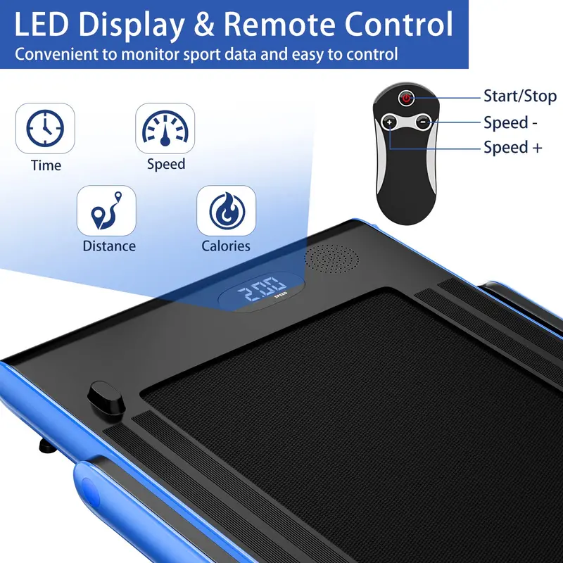 Smart Folding Under-Desk Treadmill – 2.25HP Model with Bluetooth App Control