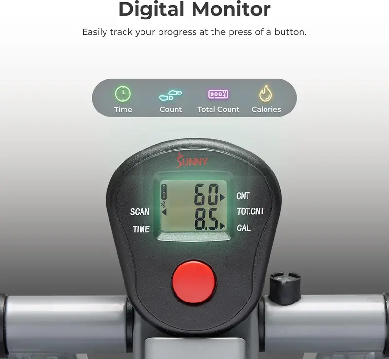 Sunny Health Smart Air Walker Elliptical – Low-Impact Glider with 30-Inch Stride, Bluetooth Connectivity & SunnyFit App Integration