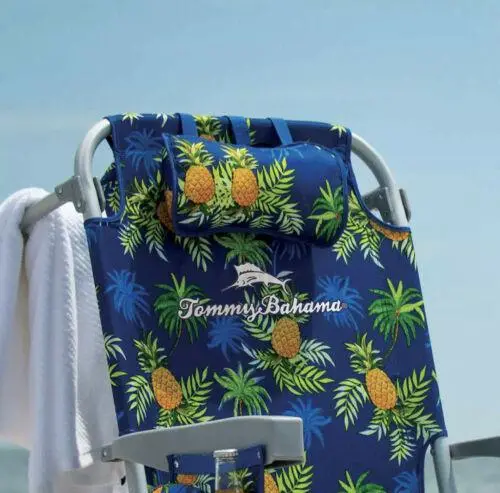Tommy Bahama Foldable Beach Chair Set – Lightweight 2-Pack with Backpack Carry Design