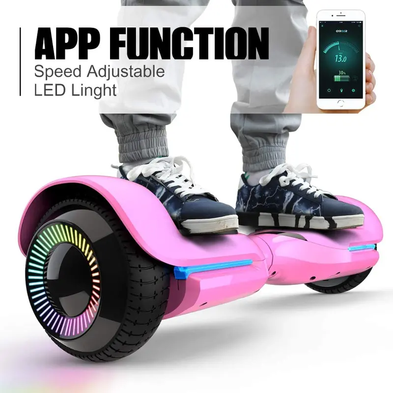 UL-Certified 6.5-Inch Smart Hoverboard – Bluetooth Audio & Smartphone-Controlled Self-Balancing Scooter 2