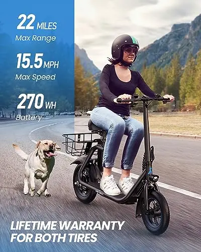 URBANMAX C1 Foldable Electric Scooter – 450W Motor, 22-Mile Range, Front Suspension System, and Dual Mechanical & Electronic Braking