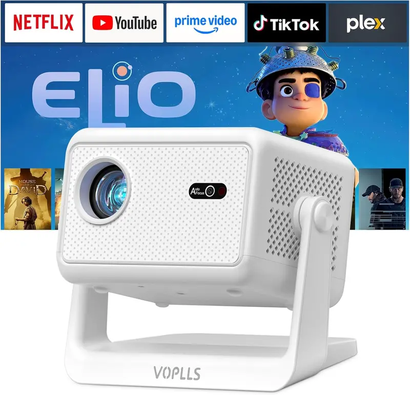 VOPLLS Google TV Certified 4K Smart Projector – 1800 ANSI Lumens, WiFi 6, Bluetooth Support