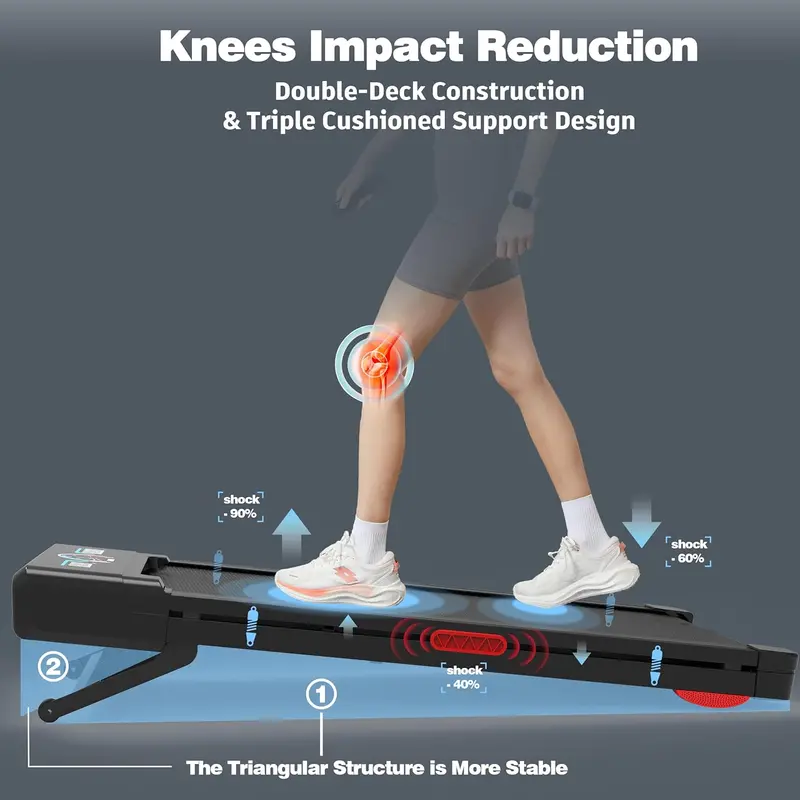 Walking Pad Pro – Motorized 9-Stage Incline Treadmill with 450 lb Capacity, RGB Display & Bluetooth Audio