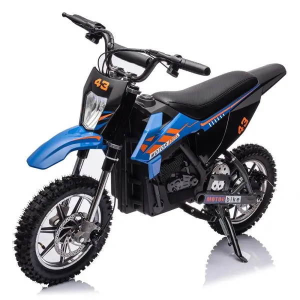 Youth Off-Road Electric Bike – 36V, 350W Brushless Motor, 175 lb Load Capacity (Blue)
